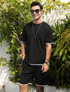 Ensemble décontracté homme : T-shirt oversize et short en molleton délavé à l'acide avec motifs vintage - Product Image 6