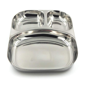 Plato de Almuerzo para Niños para la Comedor Escolar |   Acero Inoxidable Reutilizable |   Suministro al por Mayor |   Fábrica de China - Product Image 2