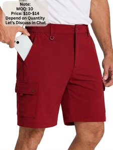 Pantalones Cortos Cargo para Hombre, Diseño Nuevo, Sólidos, Multibolsillos, Transpirables, Impermeables, Casuales, de Verano, Venta al Por Mayor del Fabricante - Product Image 2