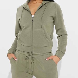 Green Winter Printed Hoodie & Jogger <b>Set</b> Drawstring Waist Ribbed Cuffs Fleece Fabric Relaxed Streetwear Style Everyday Comfort - Product Image 5