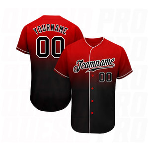 Original Design Custom Baseball Jersey Digital Printed Mesh <b>Polyester</b> V Neck <b>T</b> <b>Shirt</b> Stitched Personalized Team Logo Name - Product Image 1