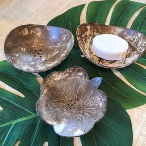 Porte-savon moderne en coquille de noix de coco, léger, organiseur de salle de bain pour savons en barre, articles de toilette pour hôtels - Product Image 3