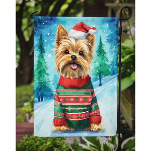 Yorkshire Terrier Yorkie Bandera de jardín de Navidad Buzón decorativo multicolor Bandera de patio Banner para ilustraciones de patio y camas de flores - Product Image 3