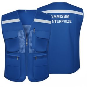 Gilets sans manches pour hommes de haute qualité en gros, multi-poches, imperméables, coupe-vent, séchage rapide, en nylon/coton, décontractés - Product Image 1