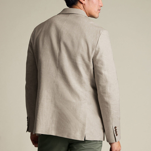 Eco-Friendly Breathable <b>Double</b> <b>Breasted</b> <b>Men's</b> Lightweight Blazer <b>Coat</b> for Travel Custom Design Slim Fit Waterproof & Windproof - Product Image 3