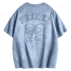 T-shirt vintage pour homme à motif graphique, lettres en relief, manches courtes, col rond, streetwear, nouveauté, décontracté, imprimé rétro, été - Product Image 1