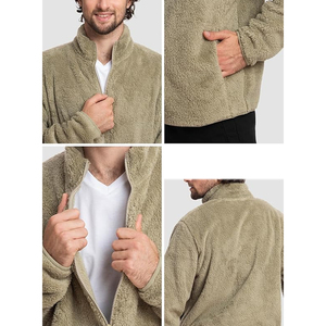 Veste en sherpa pour homme avec cordon de serrage réglable - Offre une chaleur supplémentaire et une protection contre le vent et le froid - Product Image 4