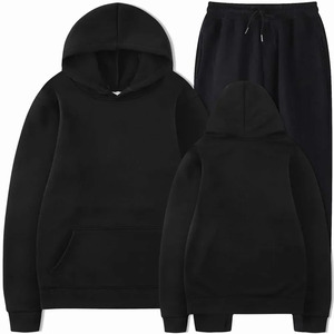 Survêtements vierges pour hommes, en polyester/coton, taille américaine, personnalisables par impression, coupe unie, décontractés, coupe-vent, 2 en 1, fabriqués en usine - Product Image 1