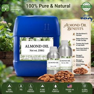 Huile d'amande de qualité cosmétique, huile de base pour les soins de la peau, des cheveux et des formules de soins personnels, approvisionnement en vrac et options de marque privée - Product Image 2