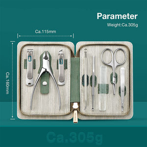 Professional Salon Manicure <b>Pedicure</b> Kit Stainless Steel Nail Clipper Cuticle <b>Tools</b> Set Travel Case - Product Image 5