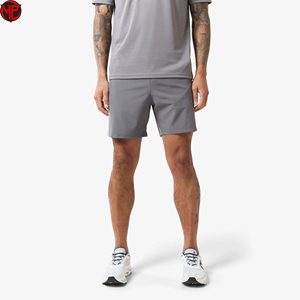 Shorts de course décontractés pour hommes, respirants, à séchage rapide, taille mi-haute, taille élastique, couleur unie, avec poches, shorts de sport - Product Image 4
