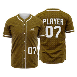 Custom Unisex <b>Baseball</b> Jersey Short Sleeve Full Button Closure Custom Front Logo Breathable Polyester All Seasons Regular Fit - Product Image 1