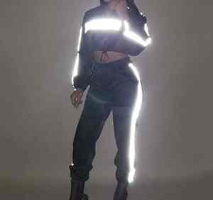 Ensemble coupe-vent personnalisé pour femme, veste courte zippée en nylon, style streetwear, pour le sport et le jogging - Product Image 2