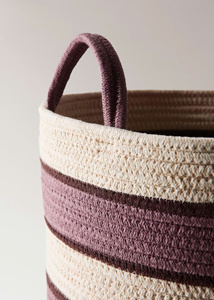Cesta Grande de Algodón Trenzado para Lavandería y Almacenamiento en el Hogar, Cesta de Algodón Trenzado Multiusos, Organizador de Cuerda Hecho a Mano, Venta al por Mayor - Product Image 4