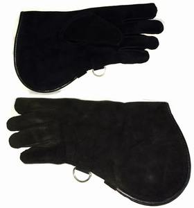 Guantes de cetrería de gamuza de doble grosor con forro de piel de becerro y puño en contraste, impermeables para exteriores, para halcones y cerneros - Product Image 3