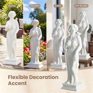 Statua da Esterno in MgO da 80 cm Resistente alle Intemperie, Elegante Scultura della Dea Greca per Patio, Prato o Giardino - Product Image 5