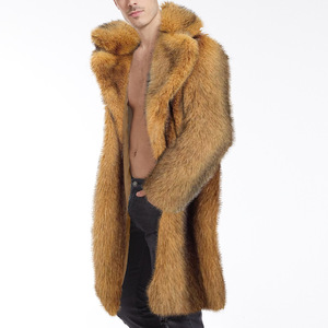 Manteau long imperméable grande taille pour homme, imitation vison, fourrure de renard, avec motif, style trench-coat en laine, parka, vente en gros OEM - Product Image 1