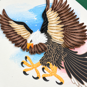 Wholesale Majestic Eagle Quilling <b>Card</b> Best Handmade Wildlife Nature Greeting <b>Card</b> Custom Paper Art Gift 12.7x17.8cm OEM/ODM - Product Image 3
