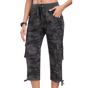 New Casual Customize Capri <b>Pants</b> For Women's Breathable Multi-pocket Premium Trousers 100% Organic Cotton Women's Capri <b>Pant</b> - Product Image 1