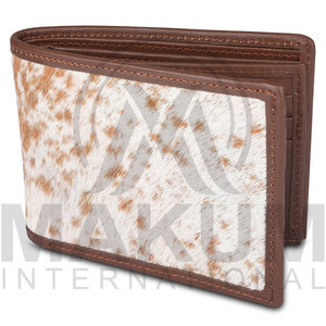 Cartera de Cuero para Hombre Estilo Western, Cartera de Cuero de Vaca con Pelo, Billetera Bifold, Regalo de Aniversario para Él - Product Image 5