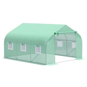 Invernadero Portátil Tipo Túnel para Exteriores de 11.5 x 10 x 7 Pies, Verde Oscuro con Ventanas para Jardines - Product Image 2