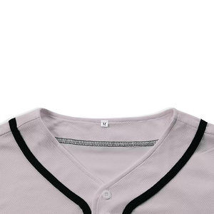 Retro Grey Custom <b>Baseball</b> Jersey Blank Breathable Polyester Mesh Sportswear for Streetwear and Athletic Teams - Product Image 4