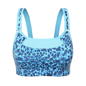 Soutien-gorge de sport simple personnalisé pour femme, design croisé devant et dos, en tissu respirant écologique mélange nylon/spandex - Product Image 1
