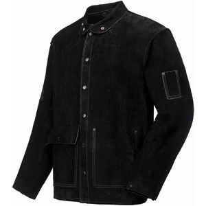 Chaqueta de Trabajo de Cuero de Protección Industrial para Soldadura, Uso en Fábrica y Taller, Resistente al Calor y a las Llamas, Ropa de Seguridad de Alta Resistencia - Product Image 2