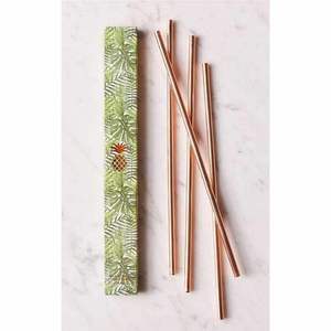 Stainless Steel Rose Gold Polished Long Metal <b>Straw</b> Handmade Handle Eco-Friendly Modern Stylish Luxury Bar <b>Straw</b> <b>for</b> - Product Image 3