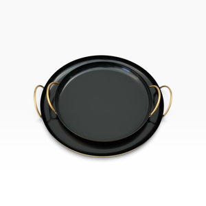 Plateau à chocolat en aluminium moulé noir avec poignées sculptées, accessoires à chocolat personnalisables, tailles personnalisées, couleur disponible ici - Product Image 4
