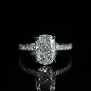 Square <b>Ice</b> Flower High Carbon Diamond <b>Ring</b> S925 Sterling Silver Fashionable Simple Design Geometric European Style - Product Image 4