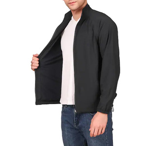Chándal Deportivo Negro de Secado Rápido para Hombre, con Cierre Completo, Cuello Alto, Corte Regular, con Bolsillos Laterales, para Otoño 2026 - Product Image 3