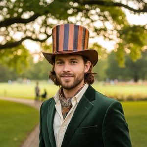 Chapeau haut de forme en cuir de qualité supérieure, conçu sur mesure, avec une forme de couronne distinctive, surface en cuir lisse et qualité supérieure - Product Image 4