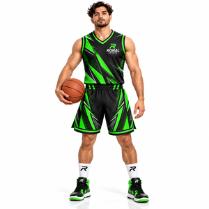 Maillots de basket-ball personnalisés et maillots de basket-ball réversibles, uniformes de basket-ball sur mesure, uniformes en tissu polyester - Product Image 3