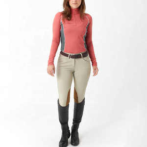 Camiseta de equitación para mujer de alta calidad, deportiva, con cremallera, capa base técnica, la mejor calidad, para jodhpurs y pantalones de equitación. - Product Image 4