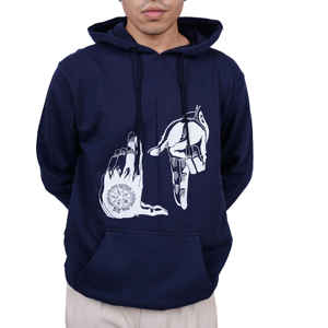 Sweat à capuche court pour homme 2026, coupe ample, 100 % coton 700 g/m², couleur unie, sans cordon, grand capuche, coupe oversize - Product Image 6