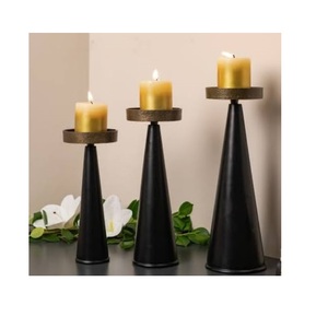 Porte-bougie en métal de design exclusif, décoration intérieure, porte-bougie moderne minimaliste, prix de gros - Product Image 3