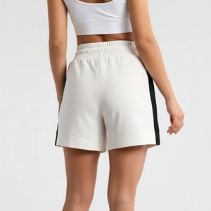 Wholesale Summer Casual Wear Women's High Vintage Breathable 100% Cotton Fleece Custom Screen Printed Logo Eco-Friendly Shorts - Product Image 2