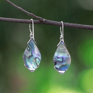 IER031ต่างหูไข่มุกทองคำคุณภาพดีแบรนด์ดีไซน์เนอร์เครื่องประดับเงินสเตอร์ลิงต่างหูแบบหยดน้ำเปลือกหอยเป๋าฮื้อ - Product Image 3