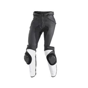 Pantalon de motocross en Cordura pour homme, noir et blanc, pantalon de course sur piste, équipement de moto, vêtements de protection, pantalon avec protections pour les genoux - Product Image 3