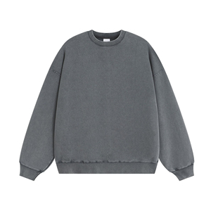 Sweat-shirts à capuche surdimensionnés personnalisés avec logo, pull-over unisexe vierge, sweat-shirt à capuche avec logo imprimé en relief pour hommes – Prix de gros - Product Image 3