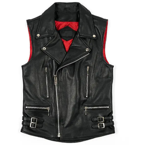 Chaleco de Cuero para Motocicleta de Alta Calidad a Bajo Precio, Logotipo Personalizado, Chaleco de Cuero Ligero para Hombre, Servicio OEM - Product Image 4