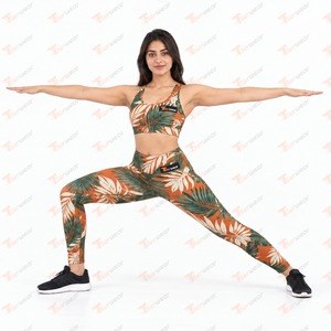 Conjunto Deportivo de Yoga Sublimado Personalizado para Mujer, Sujetador Deportivo, Leggings, Ropa Deportiva para Gimnasio, Correr, Entrenamiento, Ropa Deportiva Activa - Product Image 3