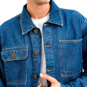 เสื้อเชิ้ตเดนิมถักสำหรับผู้ชาย ปรับแต่งได้ นุ่ม สบาย ระบายอากาศดี ดีไซน์โดดเด่น พร้อมโลโก้ส่วนตัว ราคา - Product Image 5