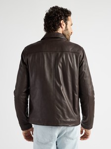 Veste de moto d'hiver vintage en cuir véritable pour homme, écologique, imperméable, coupe-vent, avec fermeture éclair et doublure matelassée - Product Image 4