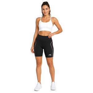 <b>Women's</b> Yoga & Gym Fitness Breathable High Waist Skinny Fit Spandex/Nylon Running <b>Shorts</b> Private Label Manufacturer - Product Image 1