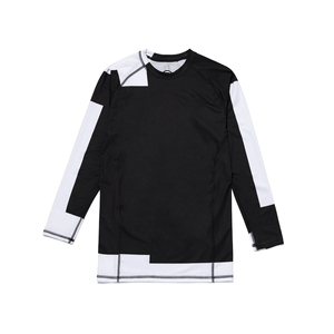 Chemise de protection anti-UV à manches longues noire avec logo circulaire sur le devant, unisexe, séchage rapide, polyester, vêtements d'arts martiaux, taille adulte, coupe régulière - Product Image 6
