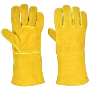 Heavy Duty Reflective Safety Cowhide Split Leather Welding <b>Gloves</b> Industrial Personal Protective Work <b>Gloves</b> BBQ Construction - Product Image 3