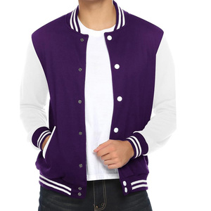 Veste universitaire streetwear pour hommes, veste oversize de style Letterman en coton molletonné, design personnalisé, fournisseur en gros OEM ODM, veste universitaire - Product Image 2