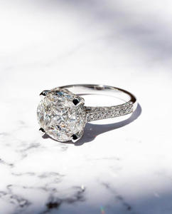 Igi/gia วงแหวนแต่งงาน/แหวนหมั้นเพชรแบบวินเทจ14K สีเหลืองทองสำหรับใส่ได้ทั้งชายและหญิงสำหรับงานเลี้ยงครบรอบ - Product Image 1